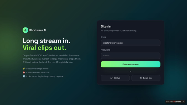 ShortWave — AI Video Assistant