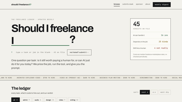 Should I Freelance It?