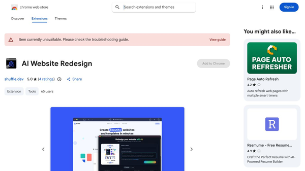 Shuffle AI Redesign Extension