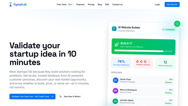 SignalLab: Validate Before You Build