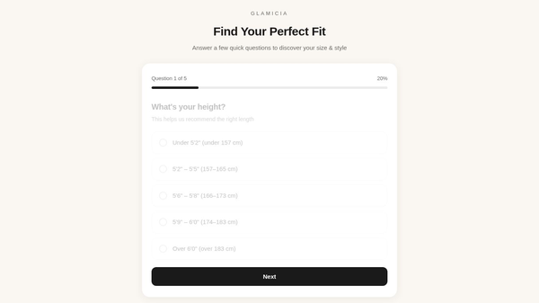 Size Guide & Style Quiz