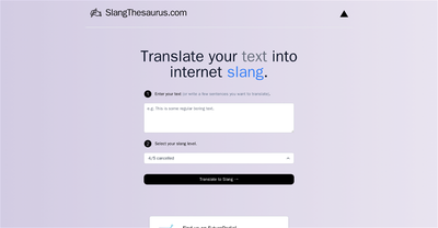 Slang Translator