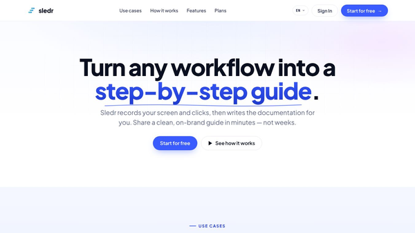Sledr - Your AI Workflow Recorder