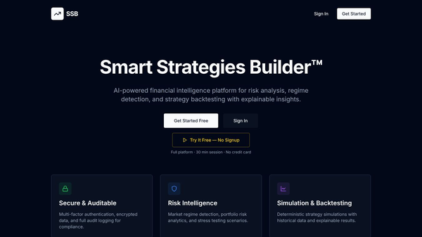 Smart Strategies Builder