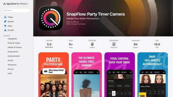 SnapFlow: Party Timer Camera