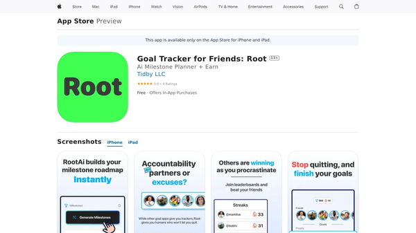 Social Network for Goals & Habits ~ Root