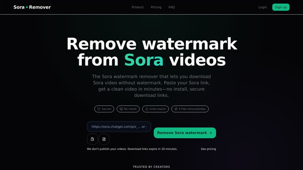 Sora Watermark Remover