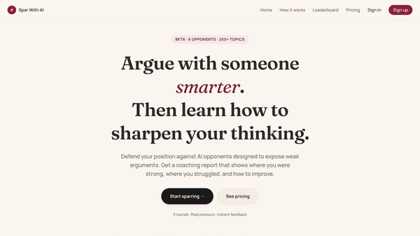 Spar — Train your thinking with AI