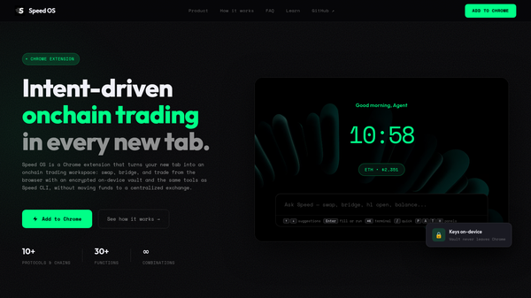 Speed OS — Onchain Trading Workspace