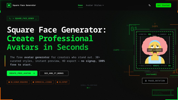 Square Face Generator AI