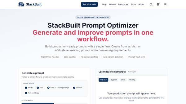 StackBuilt Prompt Optimizer