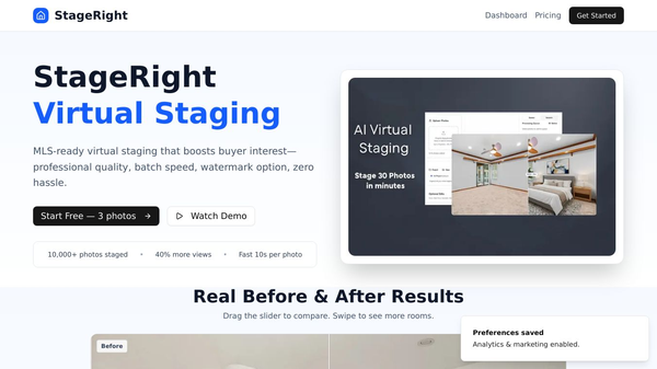 StageRight.app Virtual Staging