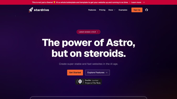 Stardrive - Free Astro Boilerplate