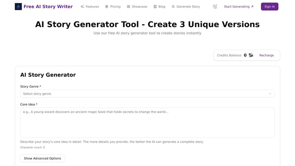 Story Generator — Create Stories with AI