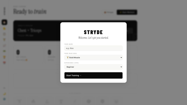 STRYDE — Training