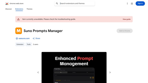 Suno Prompts Manager