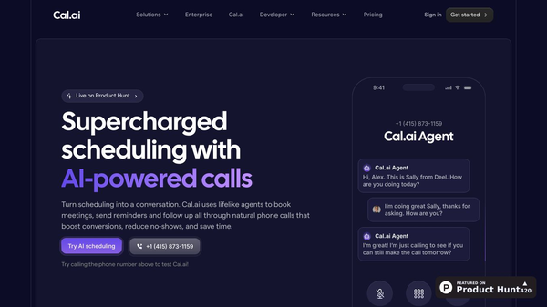 Supercharged Cal.com scheduling with AI-powered calls