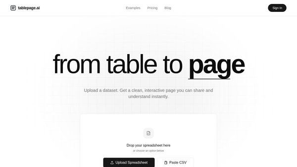 tablepage.ai