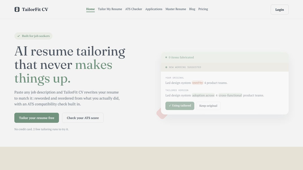 TailorFit CV