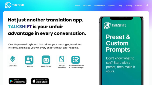 TalkShift AI keyboard for faster replies
