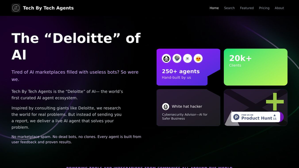 Tech By Tech Agents  - No more Junk Bots