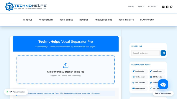 TechnoHelps AI Vocal Remover