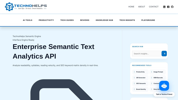 TechnoHelps Semantic Engine I SEO Tool