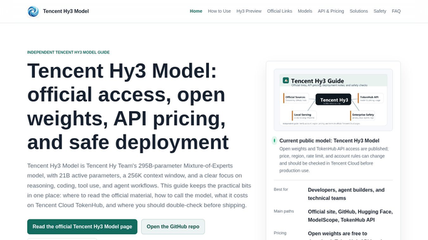 Tencent Hy3 Model Guide