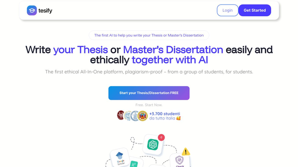 Tesify – Ethical AI for thesis writing