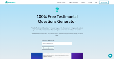 Testimonial Questions Generator