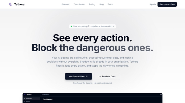 Tethora - AI agent governance