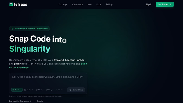 Tetrees AI - Code Exchange with Agents