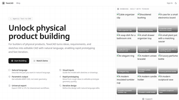 TexoCAD – Lovable for Hardware