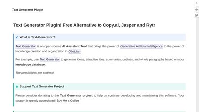 Text Generator Plugin