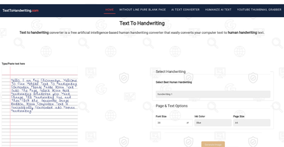 Text To Handwriting