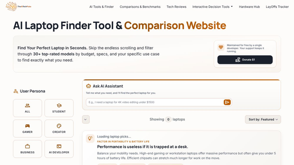 The AI Tech Pulse: Laptop Finder
