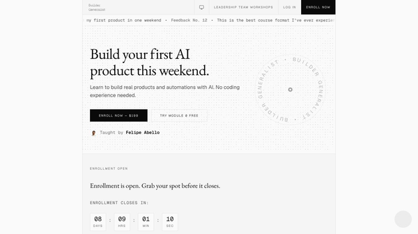 The Builder Generalist Program