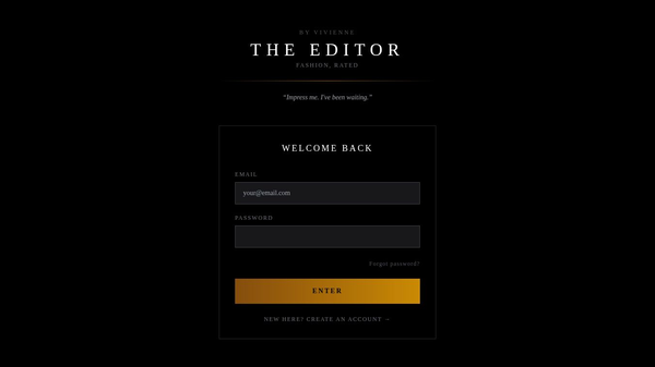 The Editor — Fashion Rated by Vivienne