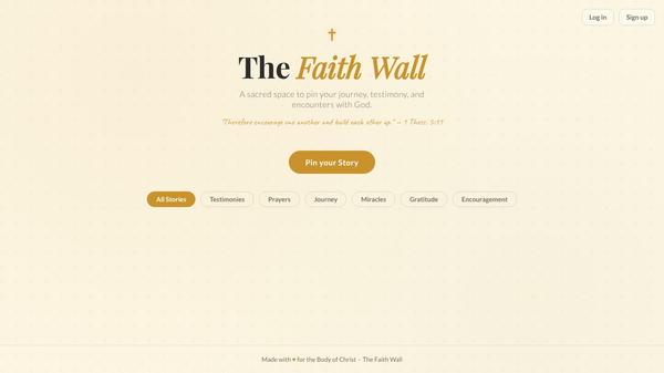 The Faith Wall — Share Your Journey
