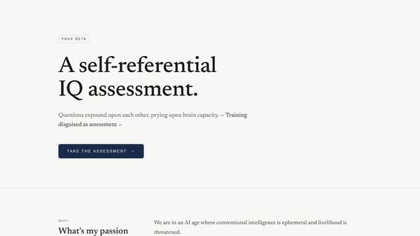 The first metacognitive assessment