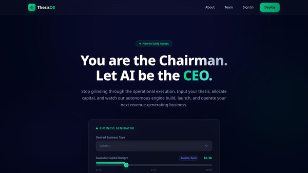 ThesisOS - Your AI-powered CEO