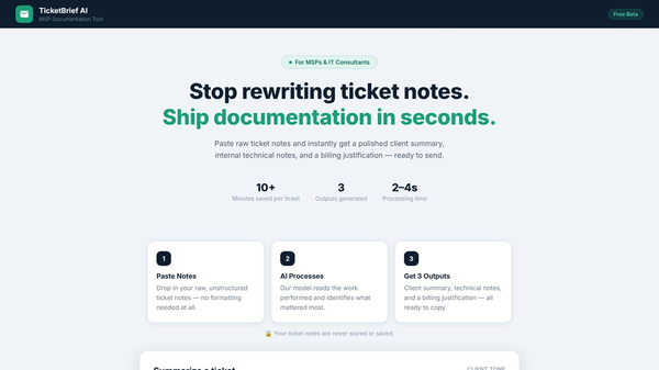 TicketBrief AI
