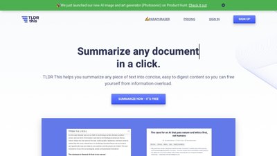 TLDR This - Article Summarizer & Online Text Summarizing Tool