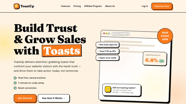 ToastUp - Convert Visitors To Leads