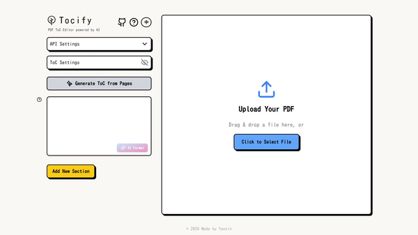 Tocify · Edit PDF bookmarks free online