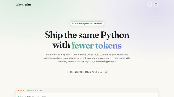 token-trim — Save AI Tokens