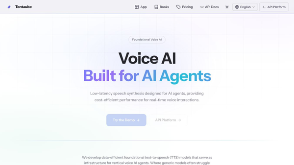 Tontaube - Foundational Text-To-Speech