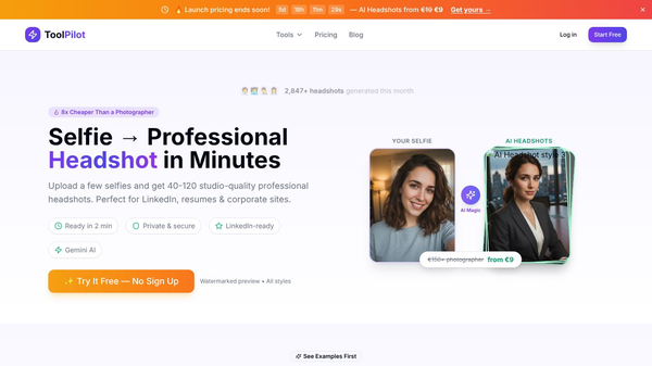 ToolPilot AI Headshots