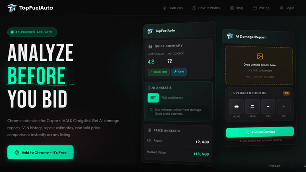 TopFuel Auto , AI for Car Auctions