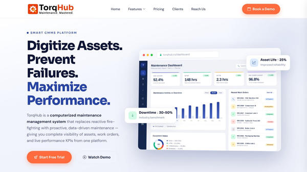 TorqHub - Smart CMMS Software